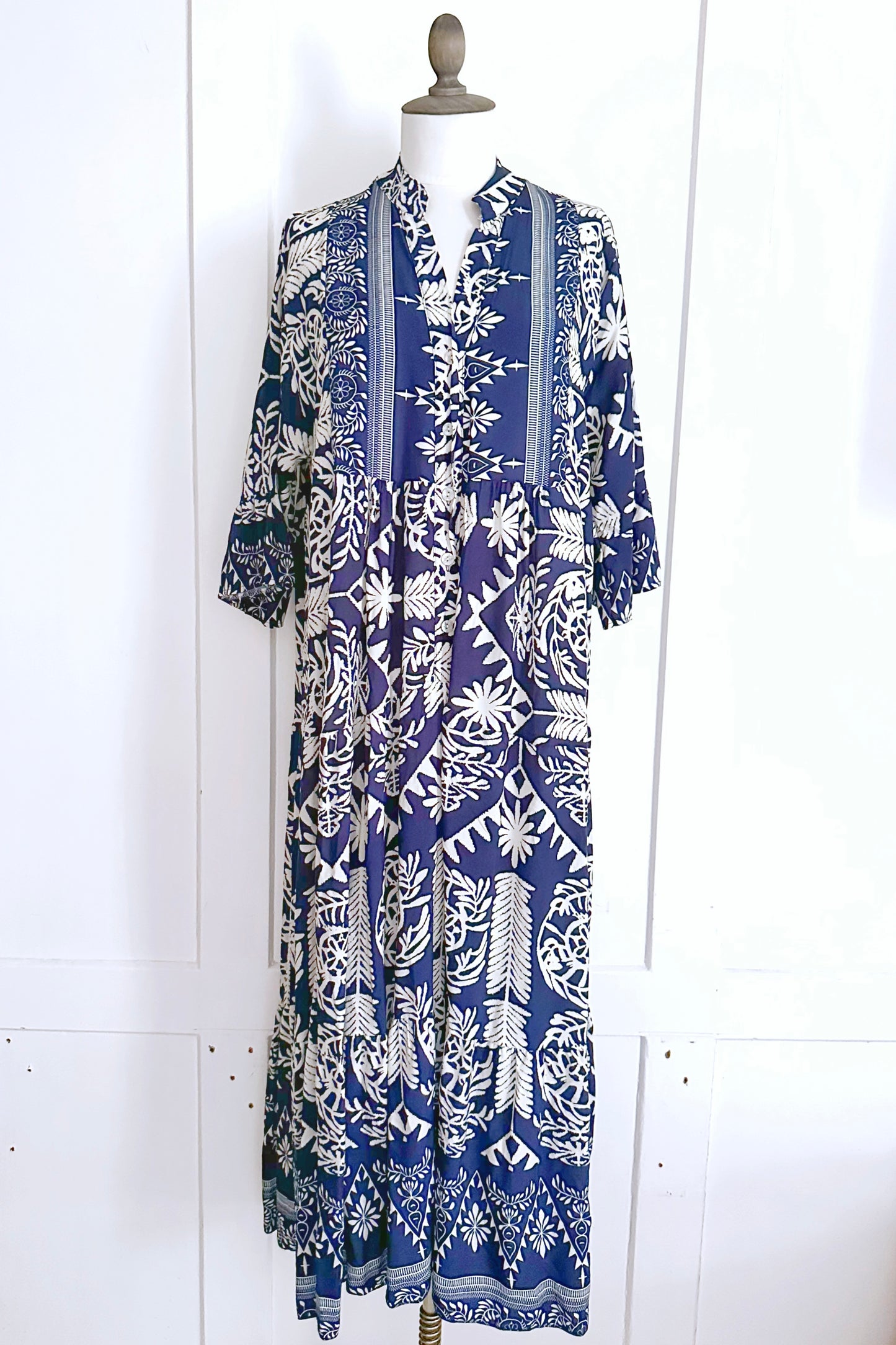Maxi-Viskosekleid mit Print