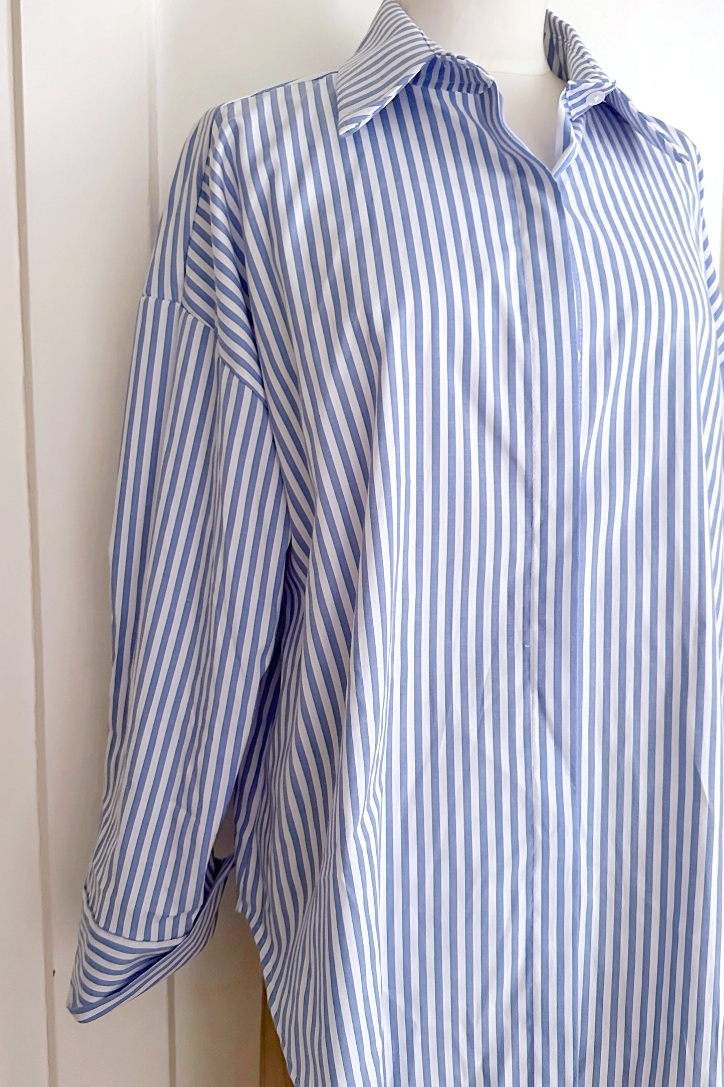 Gestreifte Baumwollbluse