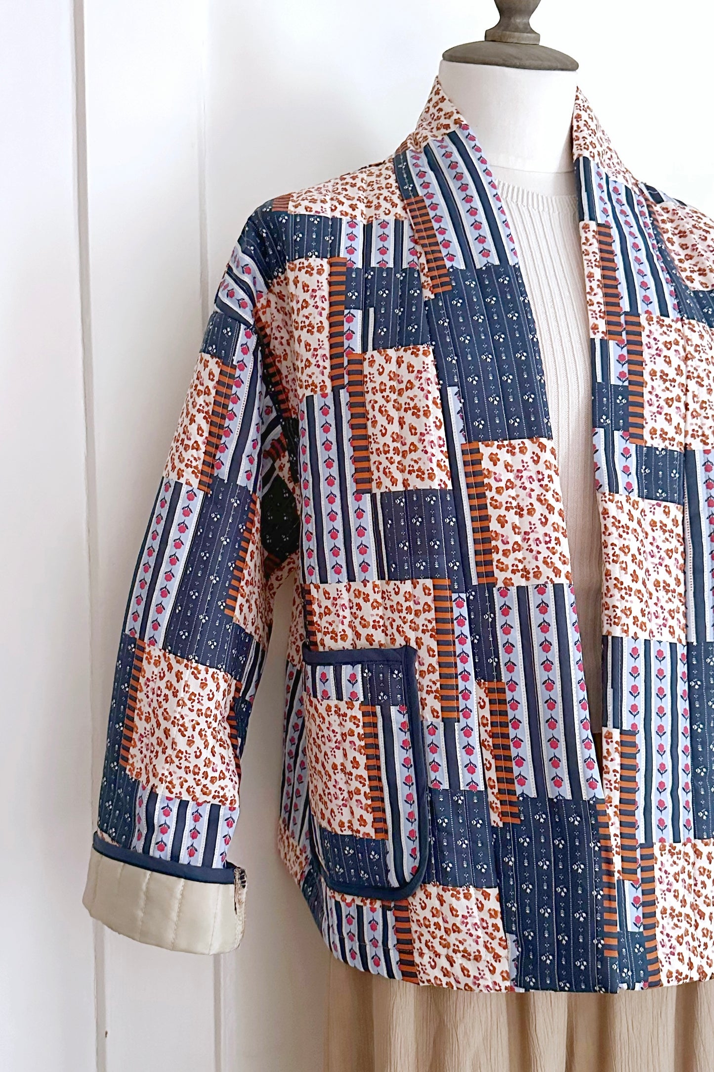 Gesteppte Baumwolljacke Patchwork