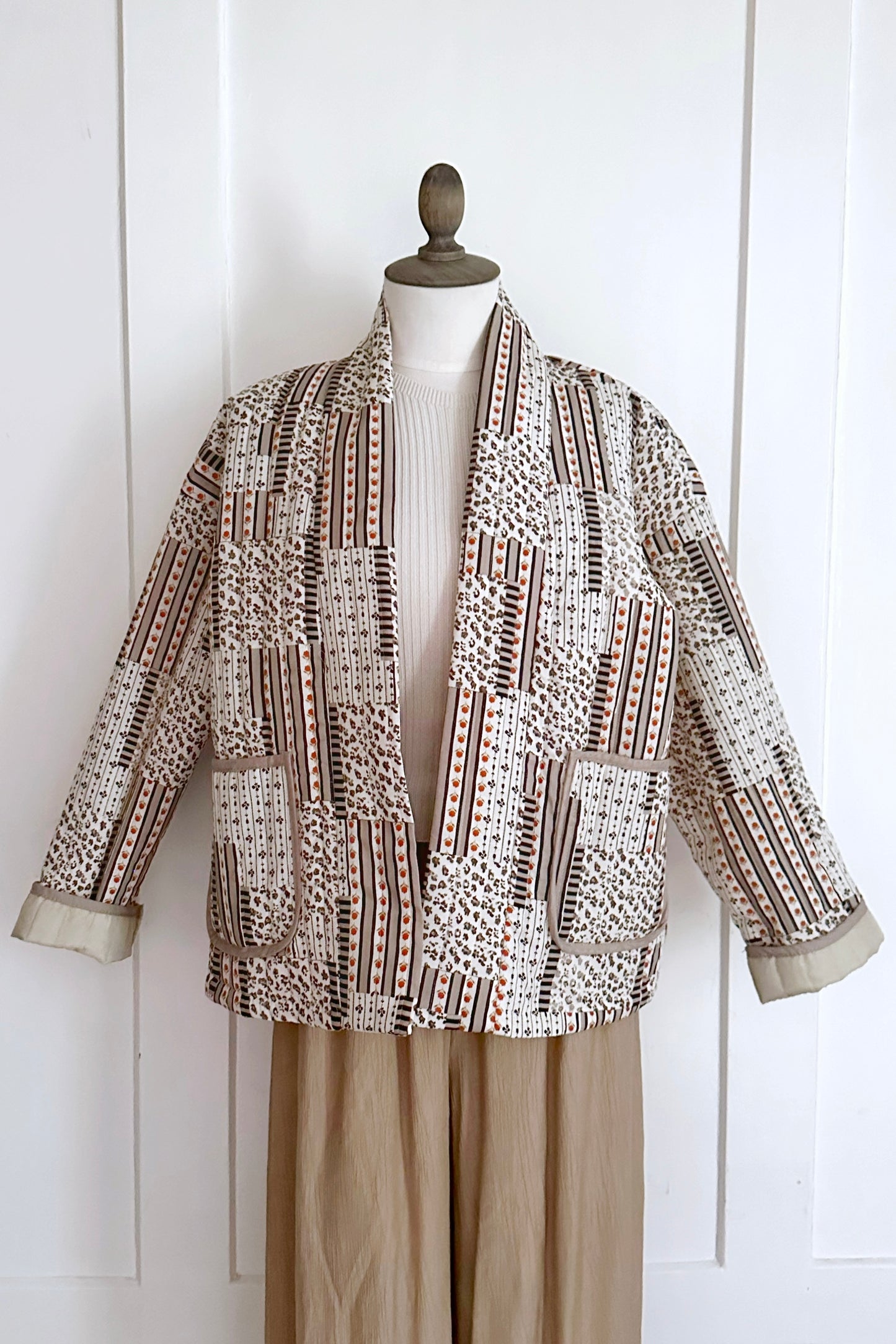 Gesteppte Baumwolljacke Patchwork
