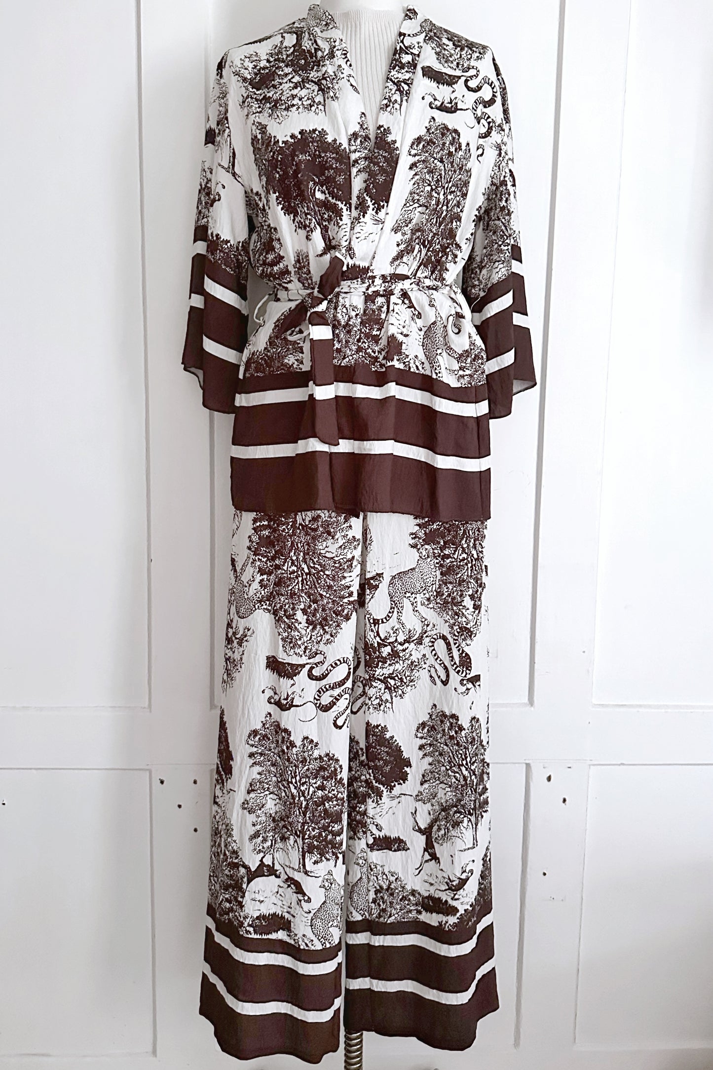 Hose mir Print aus Viskose