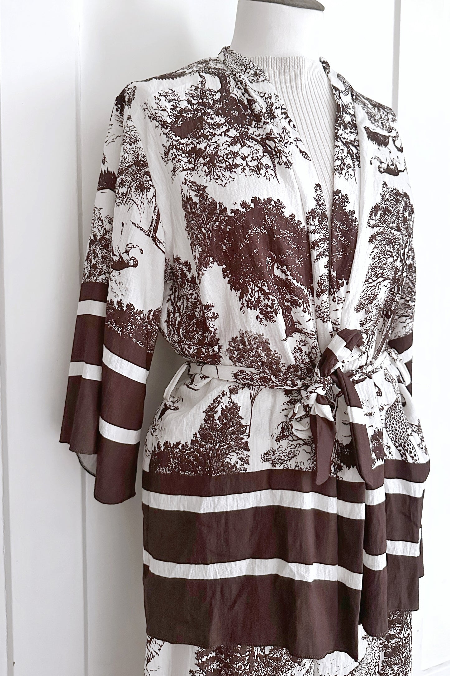 Hose mir Print aus Viskose