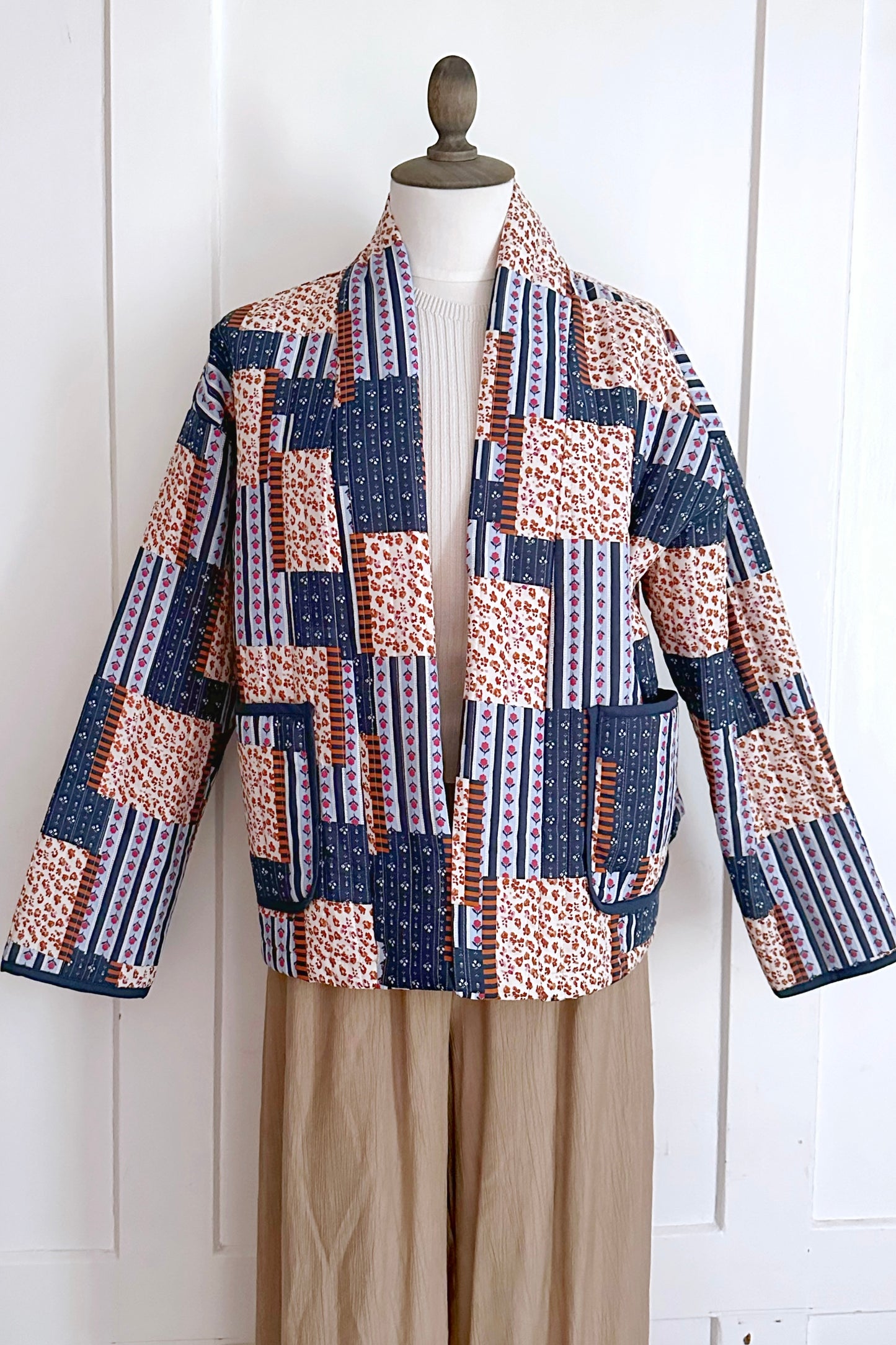 Gesteppte Baumwolljacke Patchwork