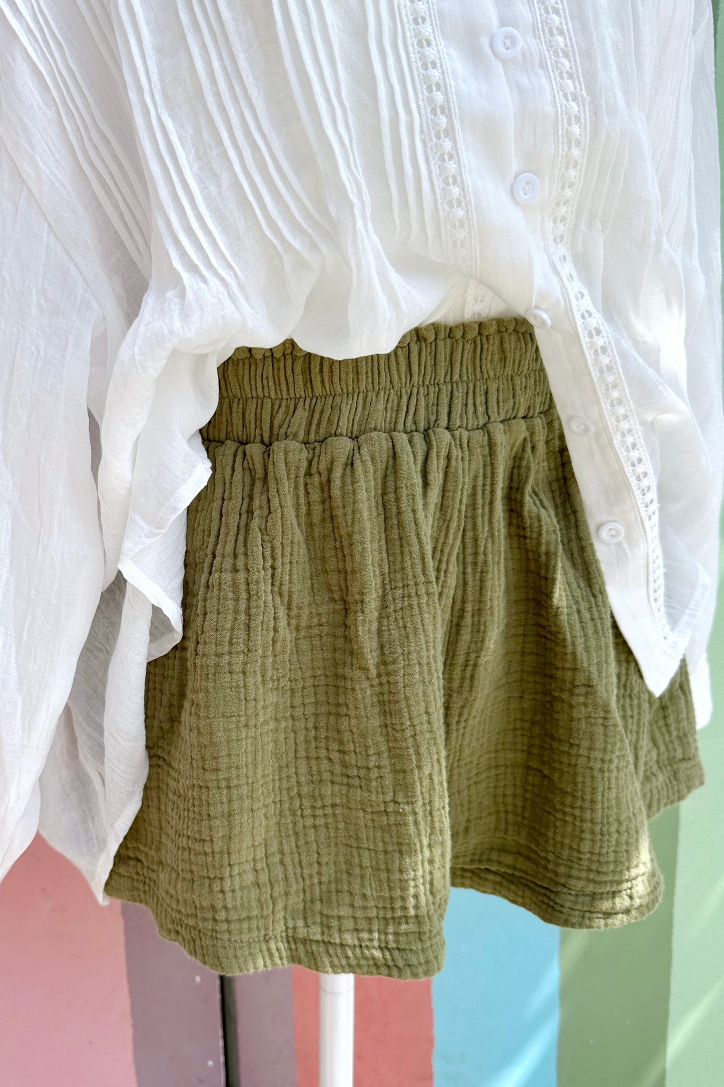 Shorts aus Musselin
