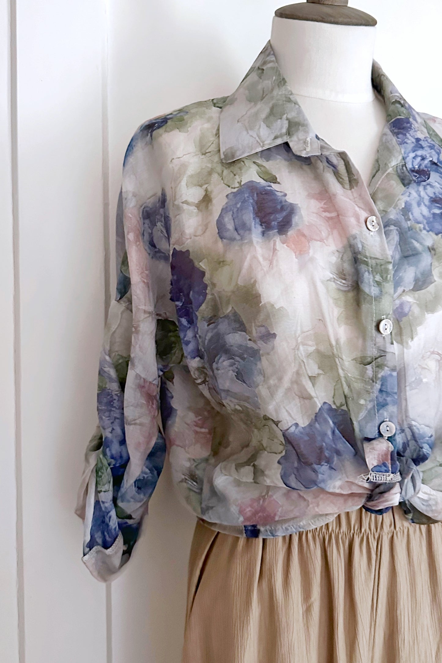 Blumenbluse aus Tencel