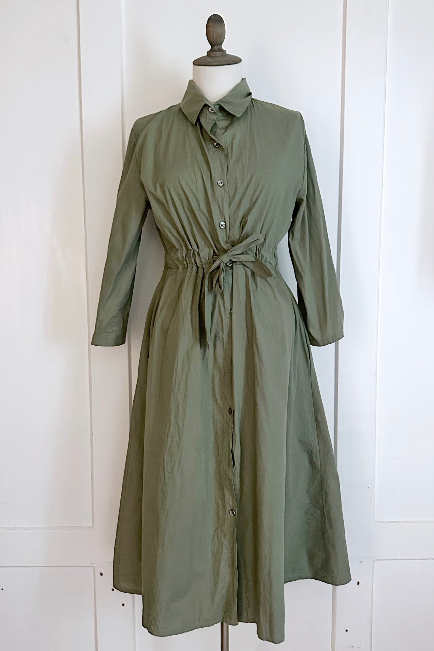 Baumwollblusenkleid Midi