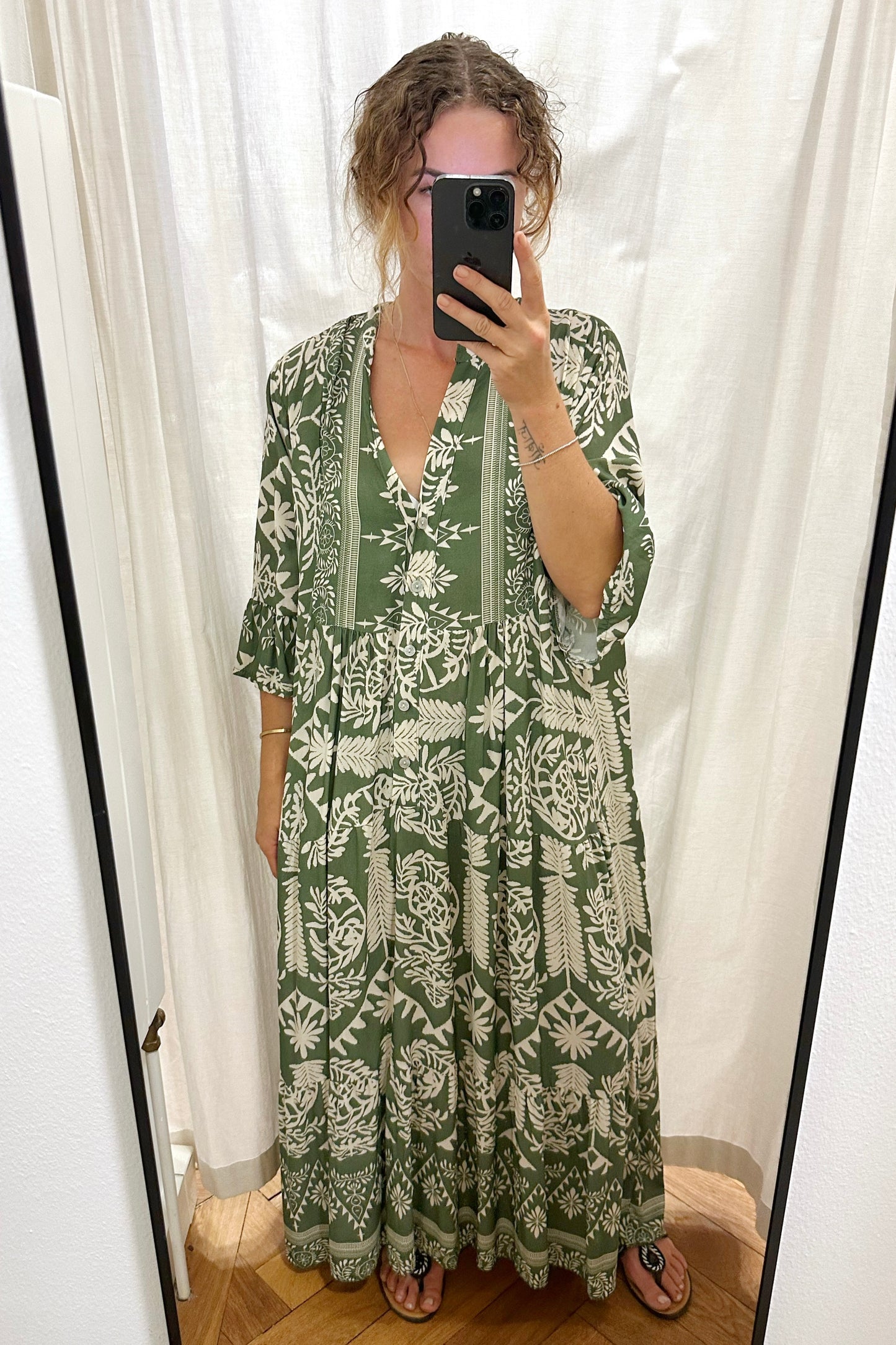 Maxi-Viskosekleid mit Print