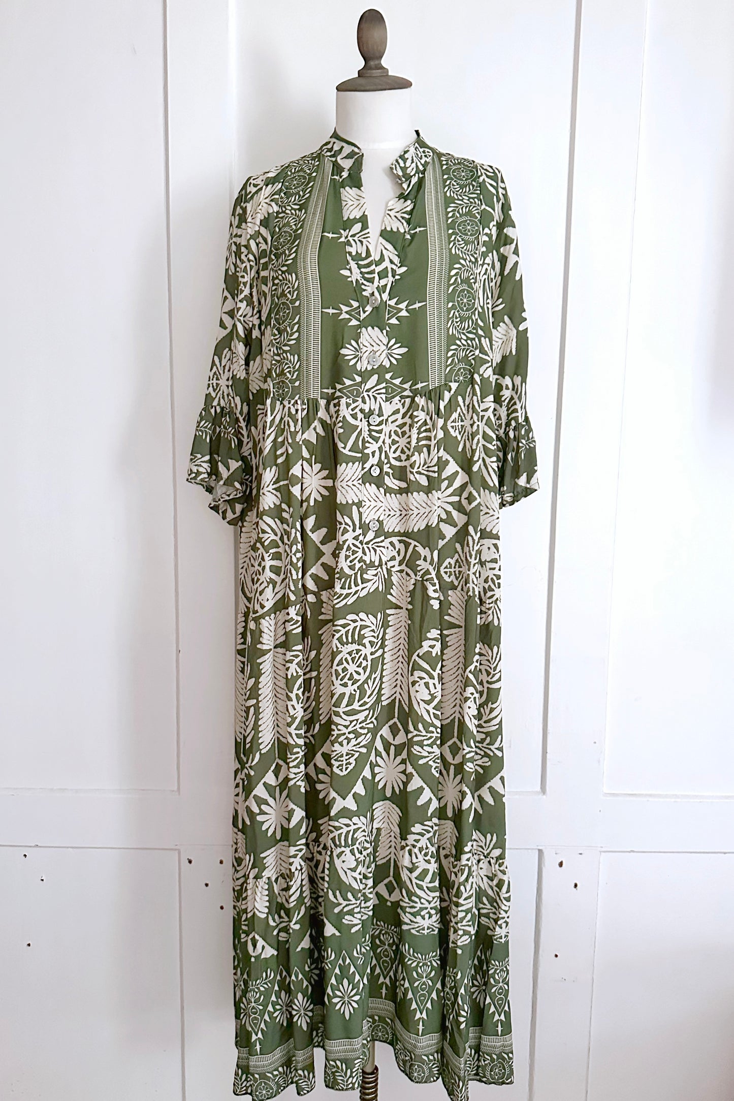 Maxi-Viskosekleid mit Print