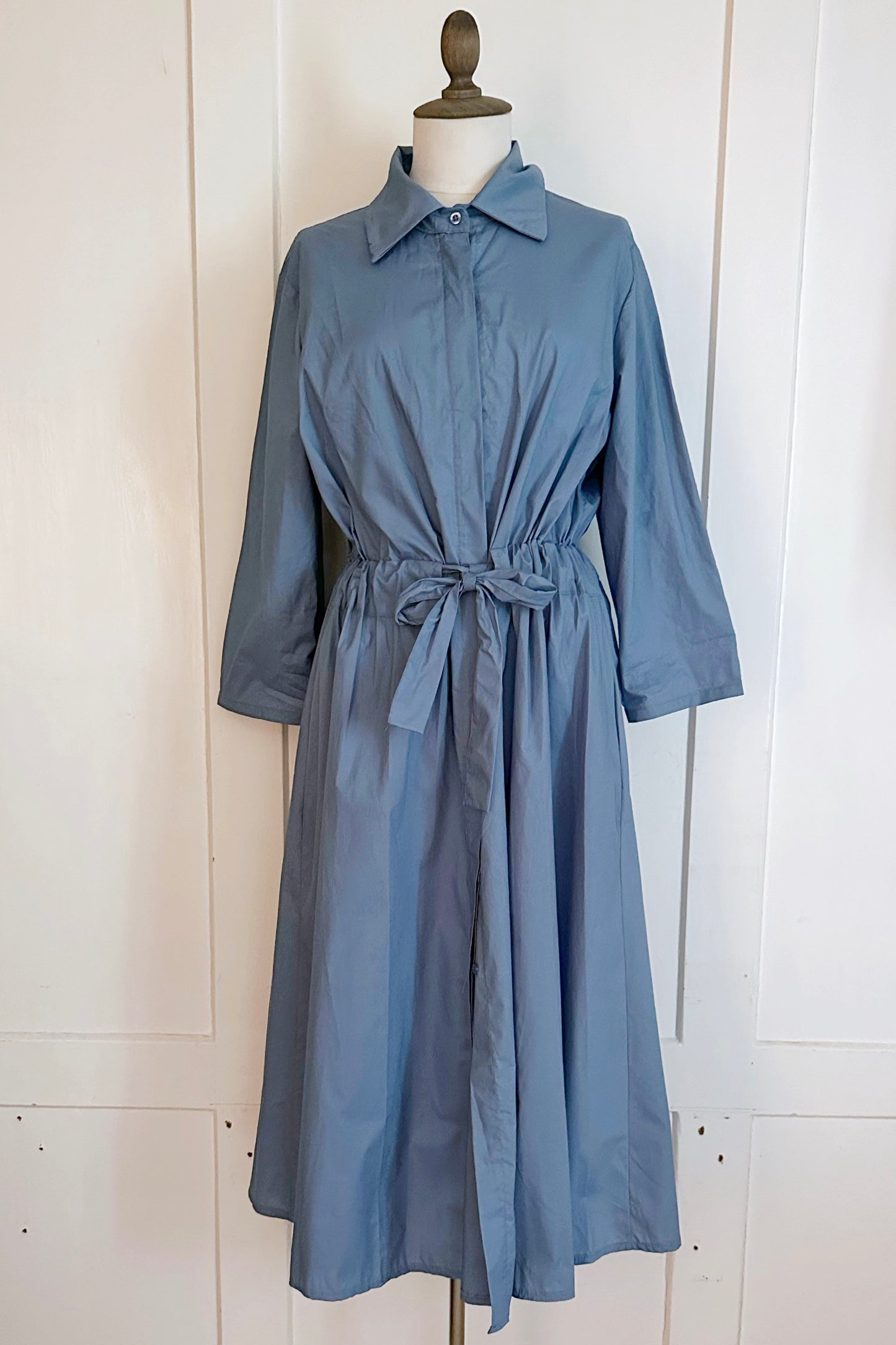 Baumwollblusenkleid Midi