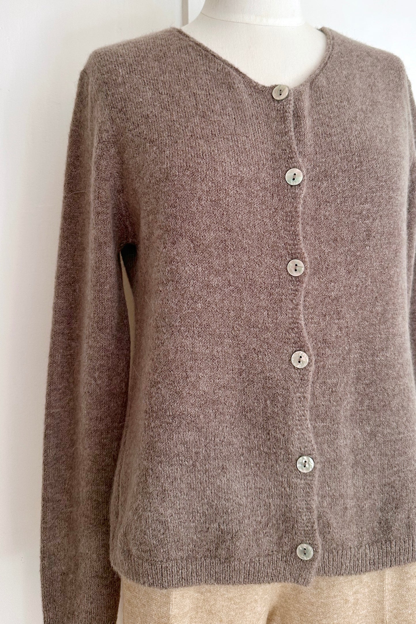 Strickcardigan mit Alpakawolle