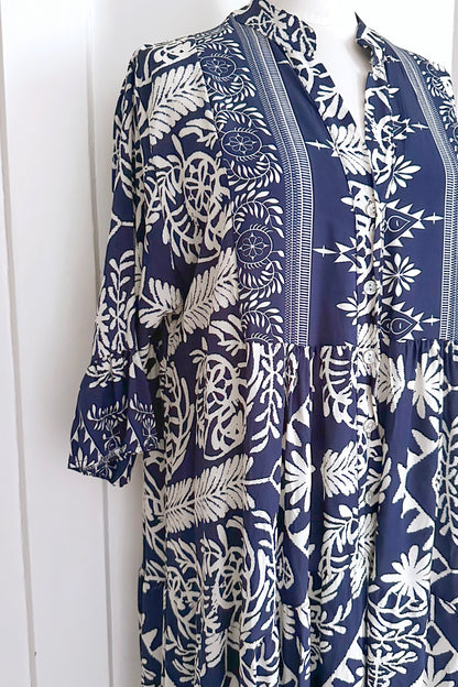 Maxi-Viskosekleid mit Print