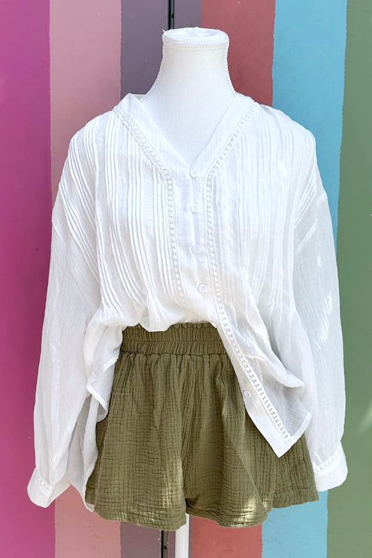Shorts aus Musselin