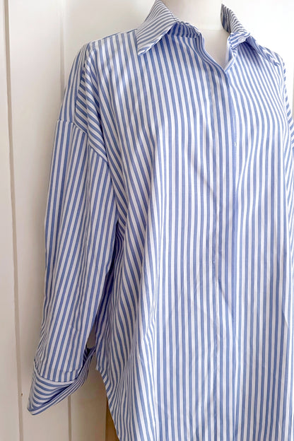 Gestreifte Baumwollbluse