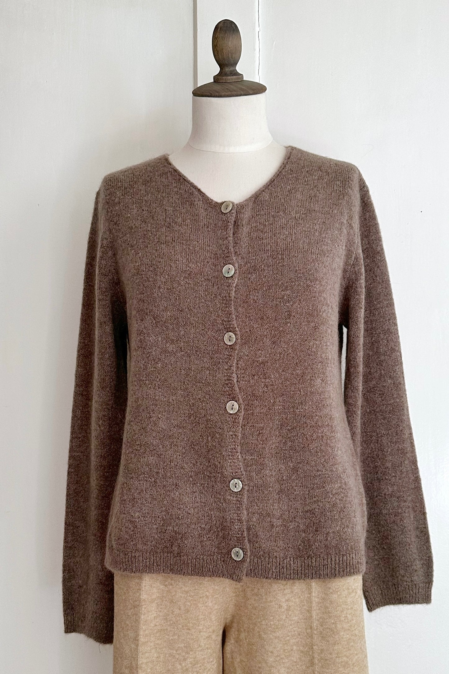 Strickcardigan mit Alpakawolle