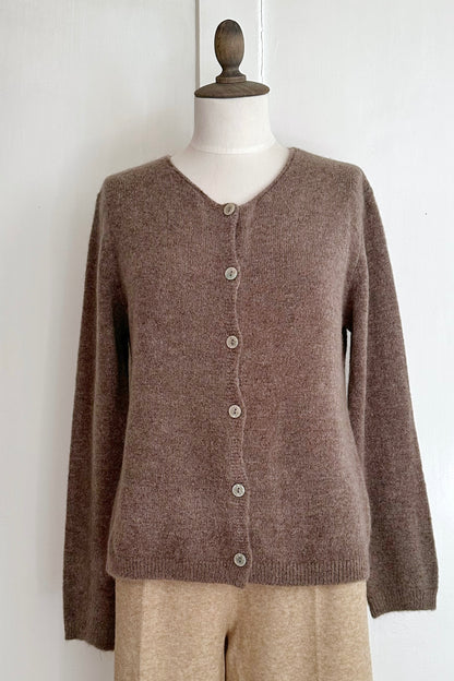 Strickcardigan mit Alpakawolle