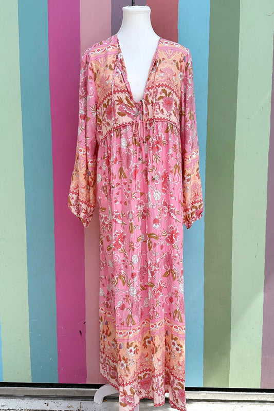 Bodenlanges Kleid mit Paisleymuster