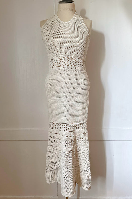 Gehäkeltes Maxi-Baumwollkleid