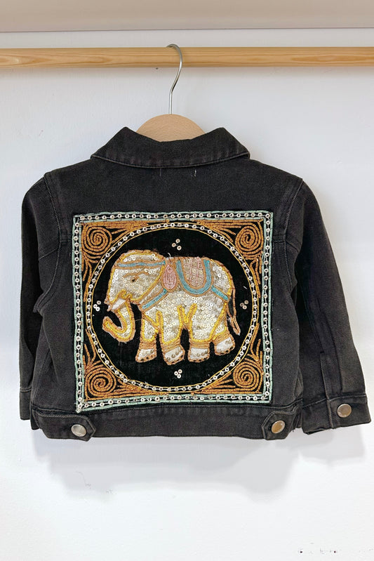 Littles: Jeans Jacke Elefant- 12-18 Monate