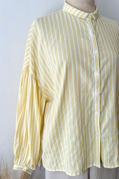 Gestreifte Baumwollbluse Oversized