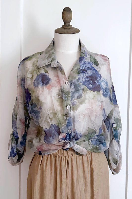 Blumenbluse aus Tencel