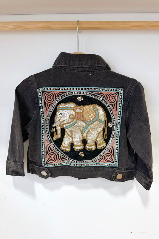 Littles: Jeans Jacke Elefant- 9-12 Monate