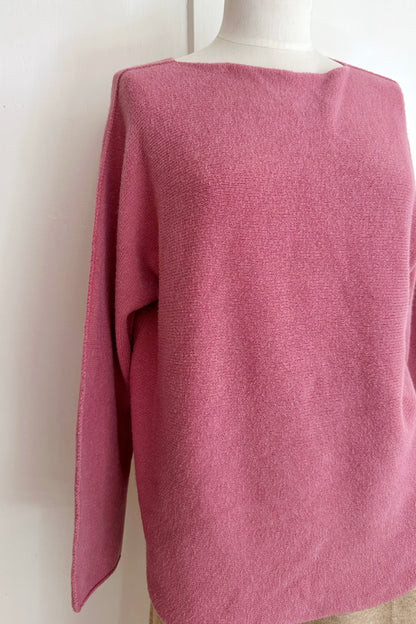 Strickpullover mit Rundhals aus Viskose