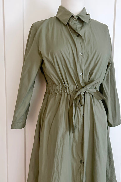 Baumwollblusenkleid Midi