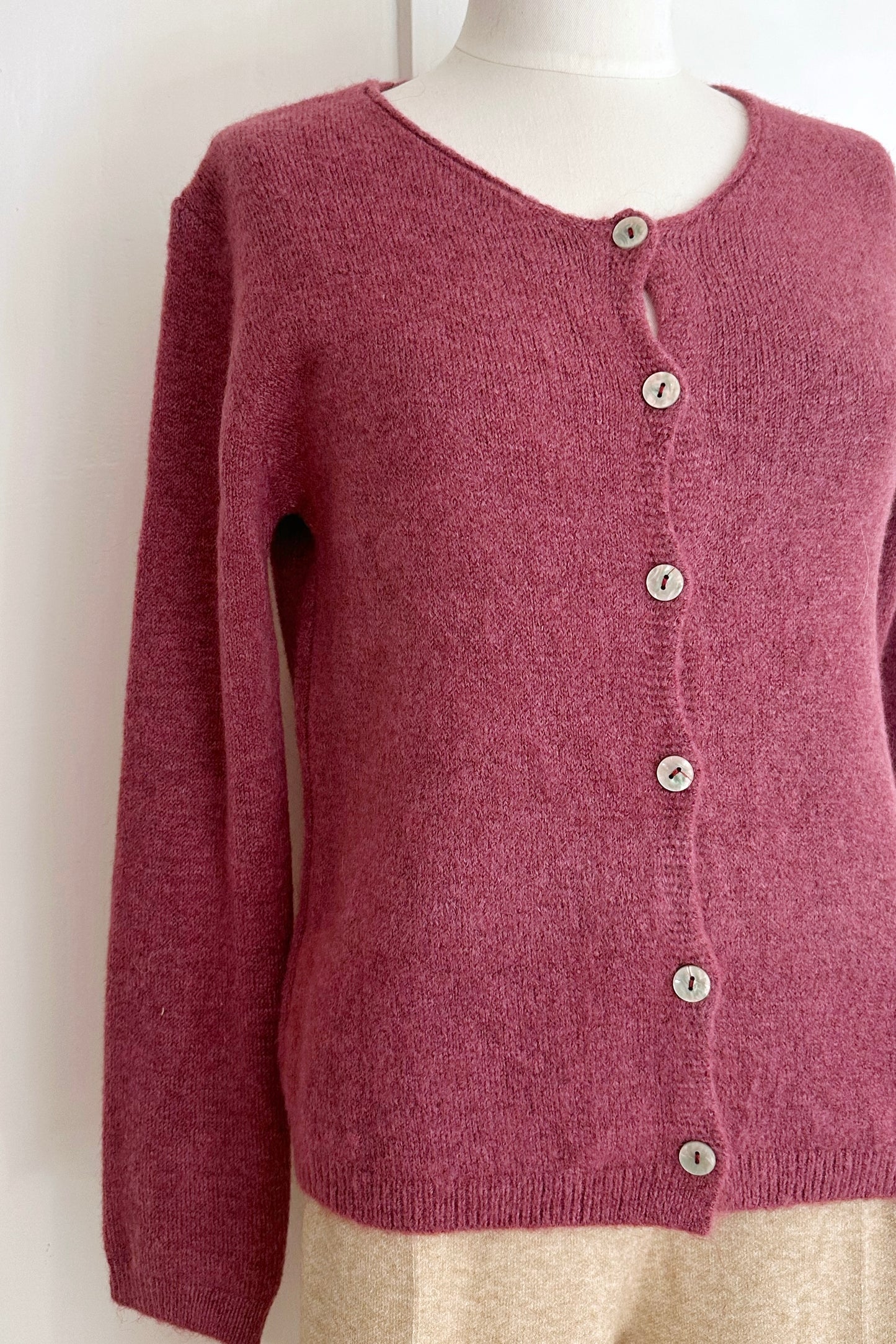 Strickcardigan mit Alpakawolle