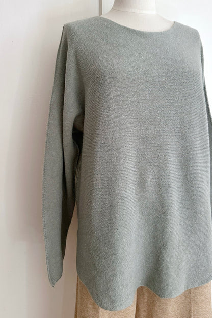 Strickpullover mit Rundhals aus Viskose