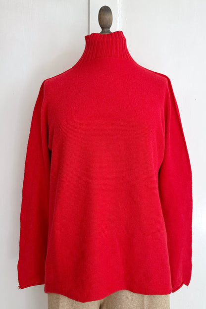 Strickpullover mit Stehkragen aus Viskose