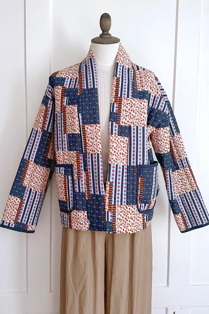 Gesteppte Baumwolljacke Patchwork