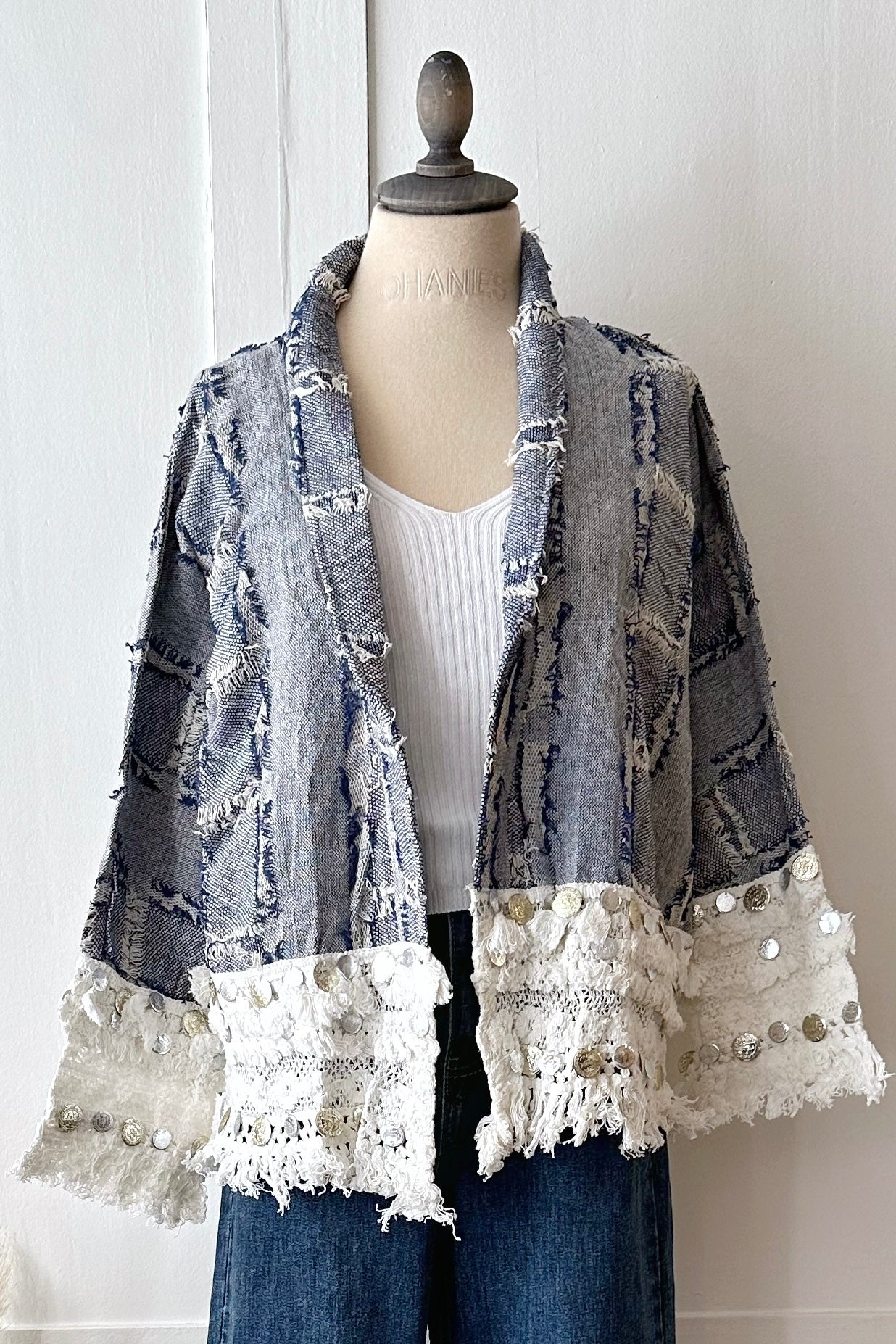 Jacket Bluefringes - handmade