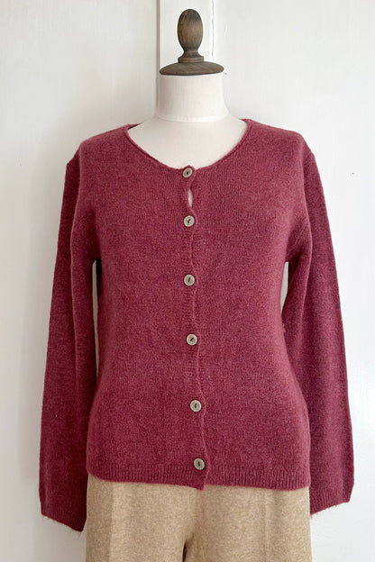 Strickcardigan mit Alpakawolle