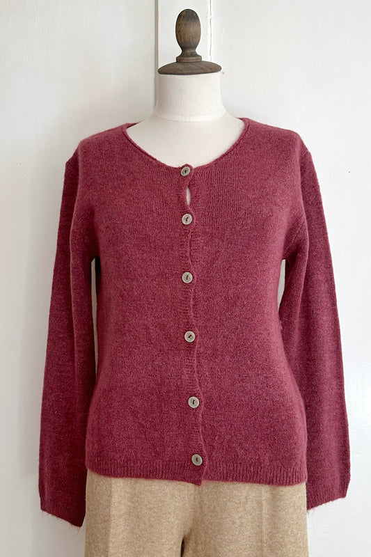 Strickcardigan mit Alpakawolle