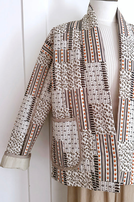 Gesteppte Baumwollejacke Patchwork
