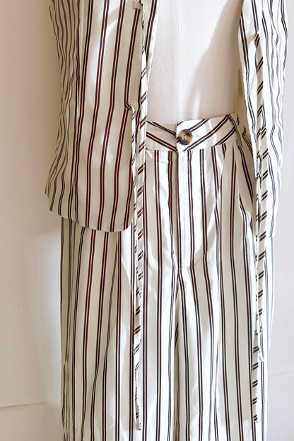 Gestreifte Hose mit Viskose