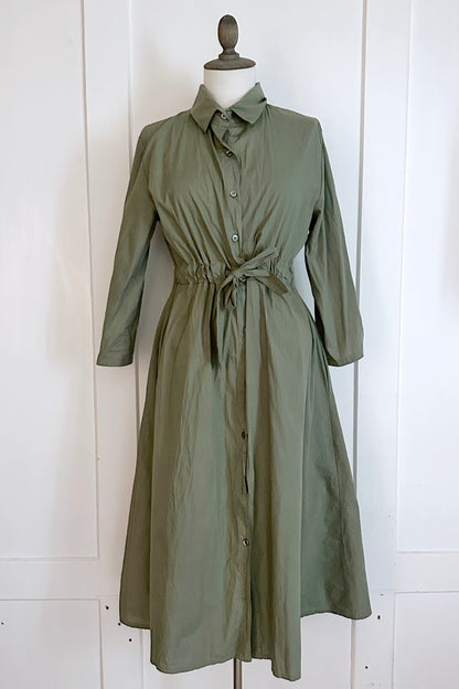 Baumwollblusenkleid Midi