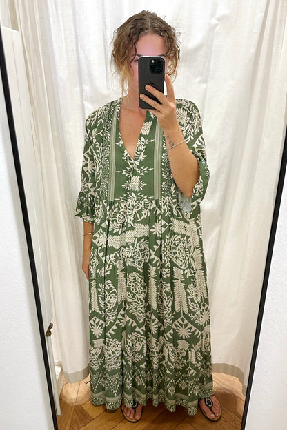 Maxi-Viskosekleid mit Print