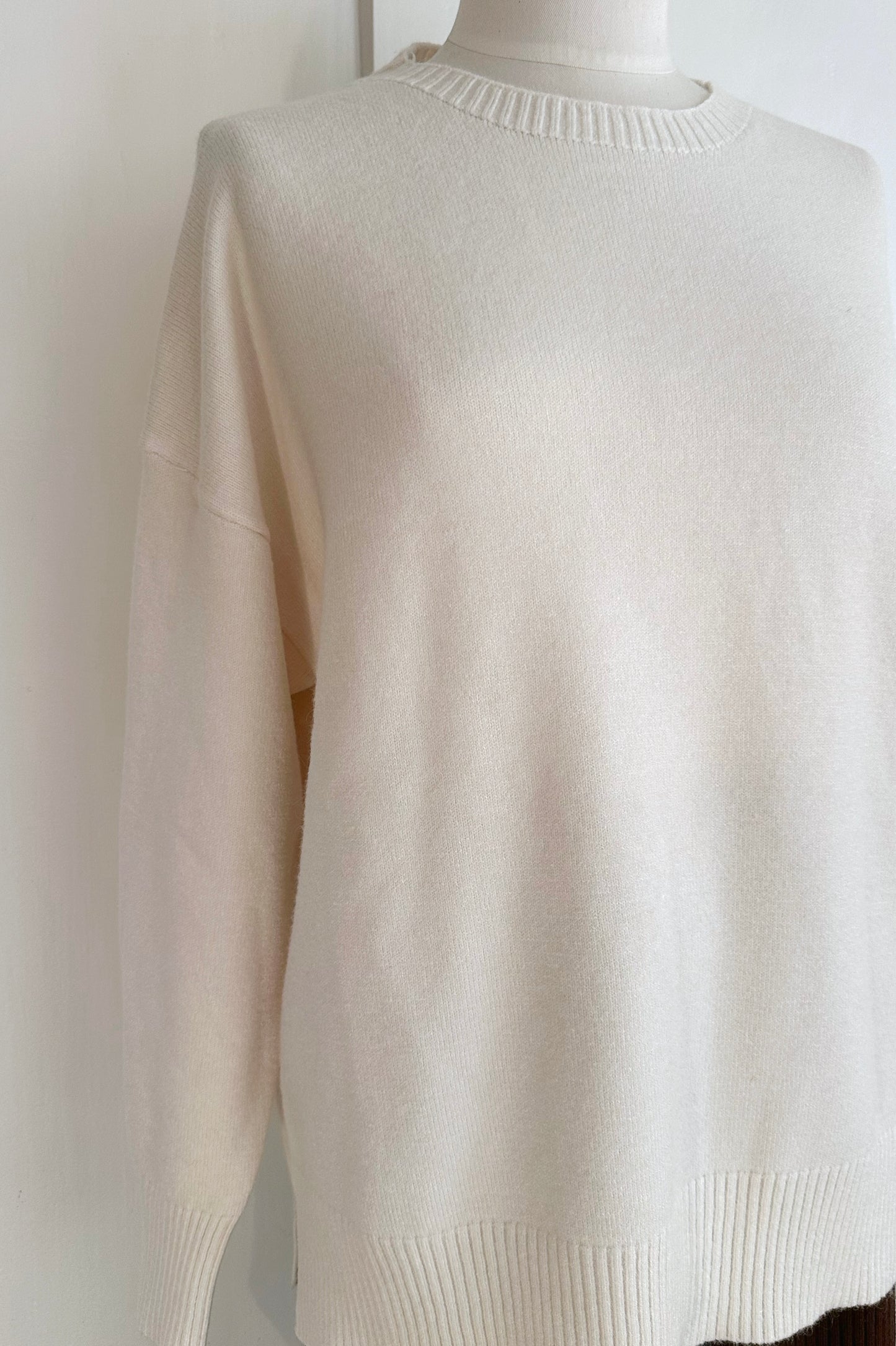 Weicher Strickpullover mit Rundhals