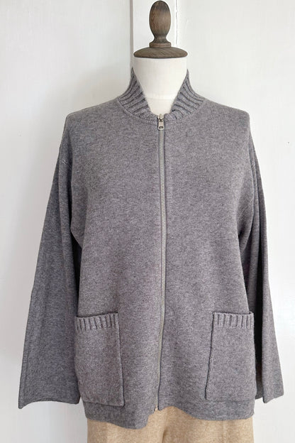 Strickjacke mit Reissverschluss