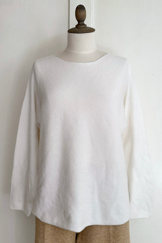 Strickpullover mit Rundhals aus Viskose