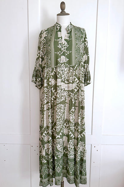 Maxi-Viskosekleid mit Print