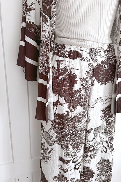 Hose mir Print aus Viskose