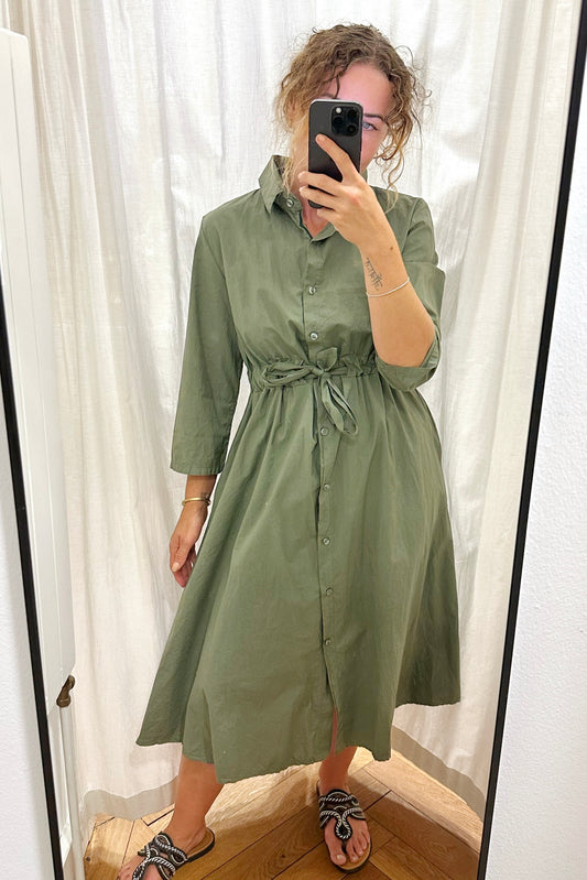 Baumwollblusenkleid Midi