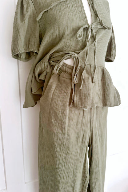 Musselin Taillenhose aus Baumwolle