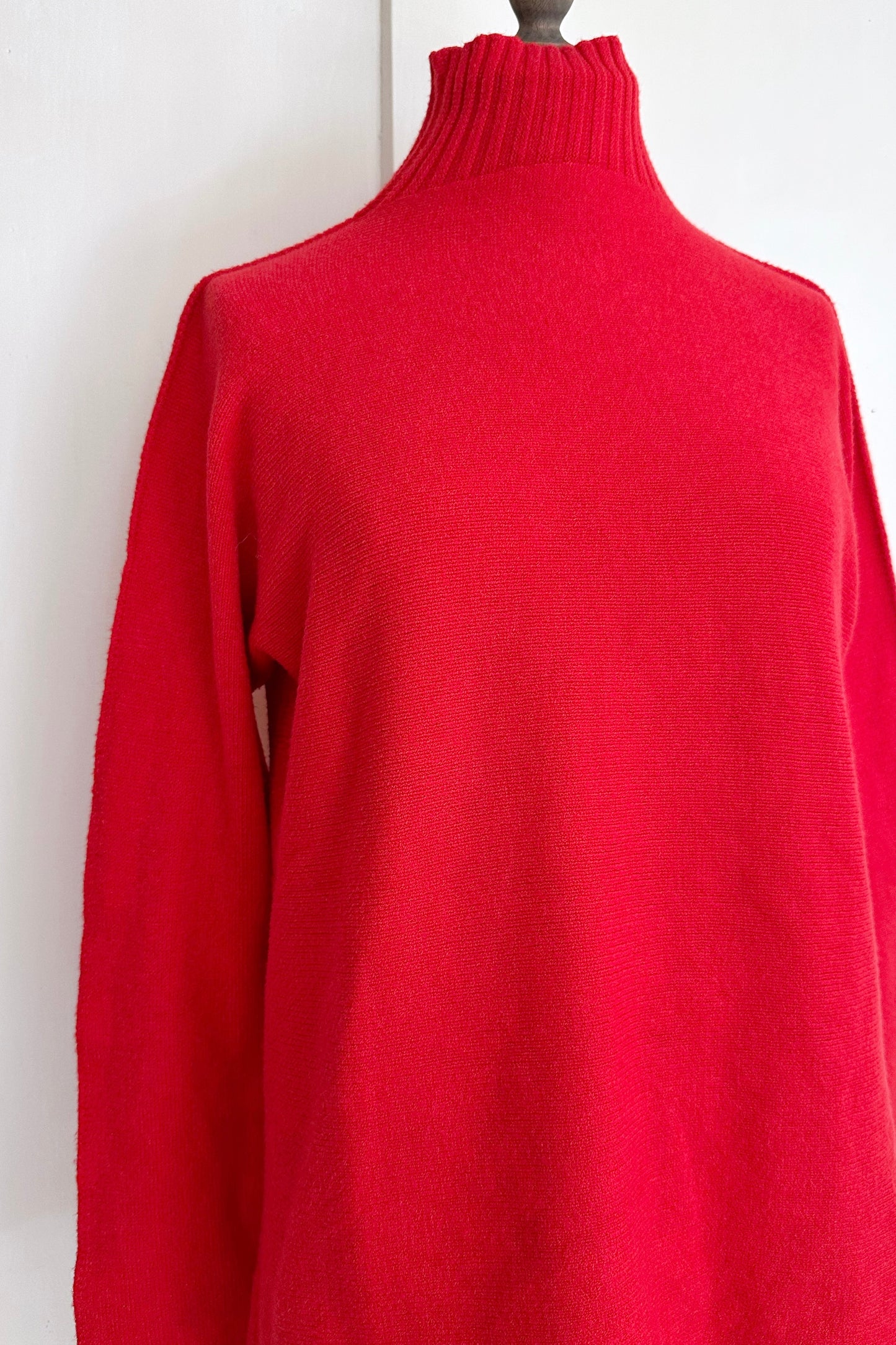 Strickpullover mit Stehkragen aus Viskose