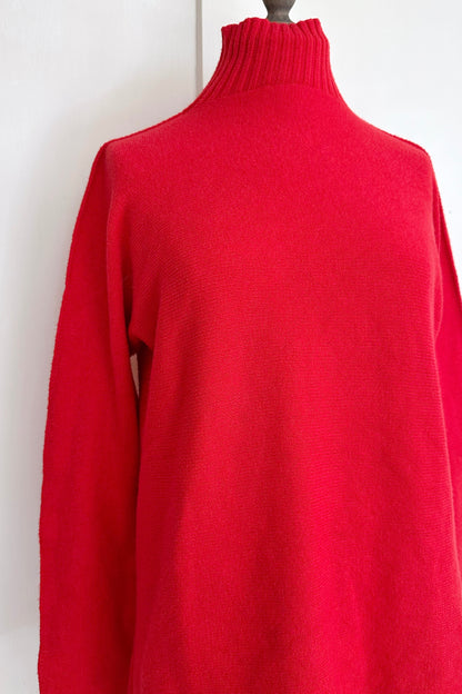 Strickpullover mit Stehkragen aus Viskose